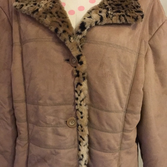 Regent Park Faux Suede Womans Coat Size Large Excellent Like NEW Gorgeous Warm - Picture 2 of 8